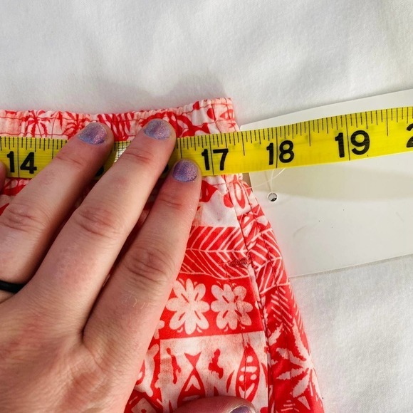 NWT Trunks Surf & Swim Co. Sano Printed Swim Trunks Postcard Tribal Coral SandXL - Picture 2 of 6